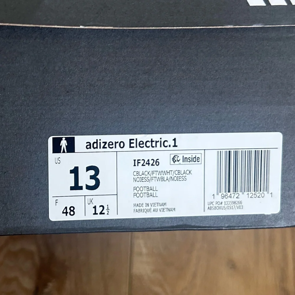 adidas Men's Adizero Electric.1 Football cleats size 13 NEW